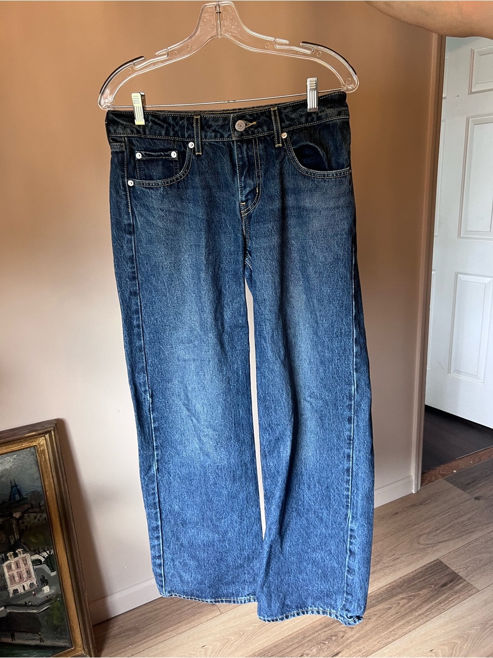 Levi's Women's Low Rise Wide-Leg Jeans in Medium Blue Wash